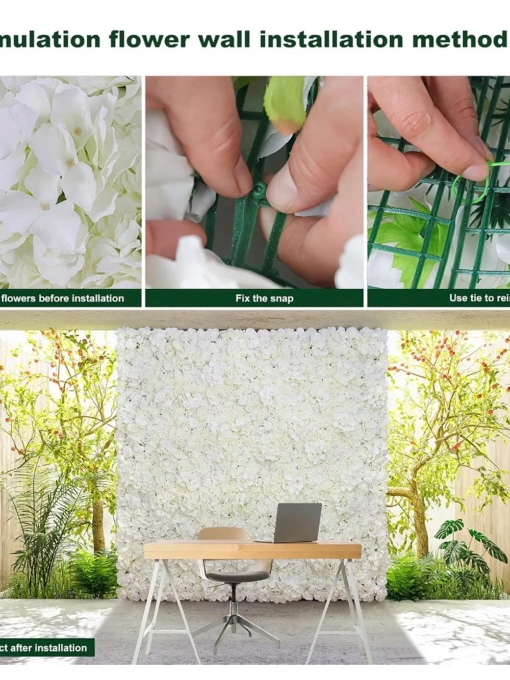 Flower Wall Backdrop 12-Pack 16.5